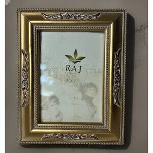 Vintage RAY Gold Gilt Gilded 5X7 Photo Art Ornate Baroque Wood Frame